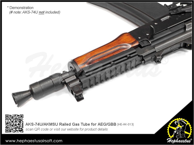 Hephaestus AKS-74U / AKMSU Railed Gas Tube for AEG / GBB Rifle AKS74U / AKMSU Series