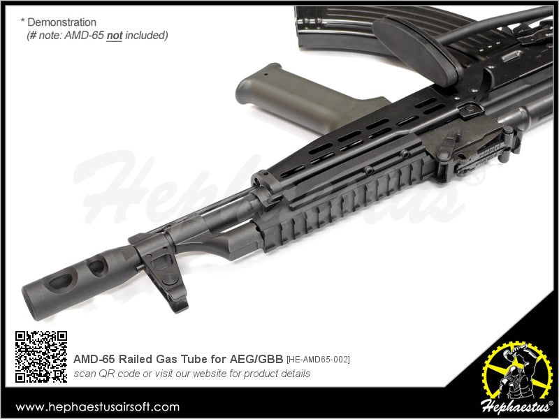 Hephaestus AMD-65 Railed Gas Tube for AMD-65 Series AEG / GBB Rifle