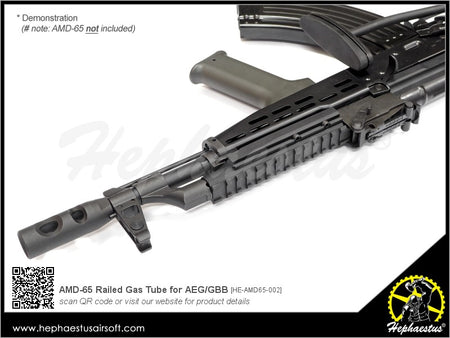 Hephaestus AMD-65 Railed Gas Tube for AMD-65 Series AEG / GBB Rifle