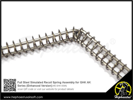 Hephaestus Full Steel Simulated Recoil Spring Assembly for GHK AK GBB Rifle Series (Enhanced Version)