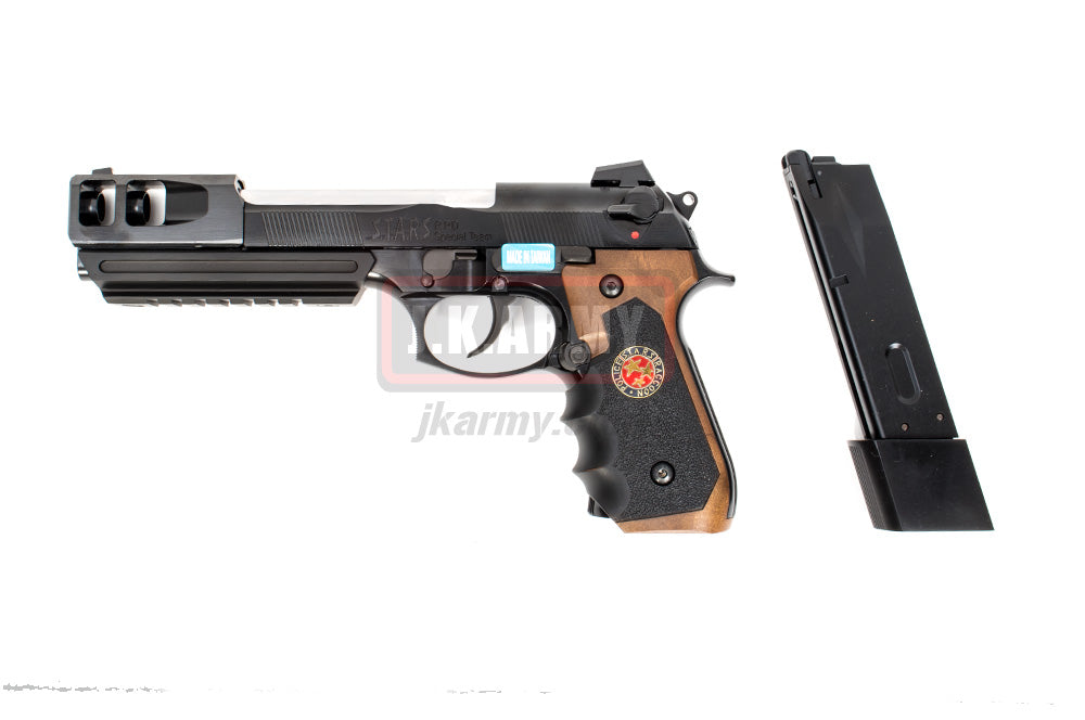 SAMURAI EDGE B.Burton MOD Full Metal M92 ( Semi ) ( Brown Grip )