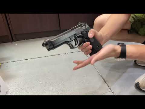 WE Double Barrel M9 Full Metal GBB Pistol Airsoft ( Black )