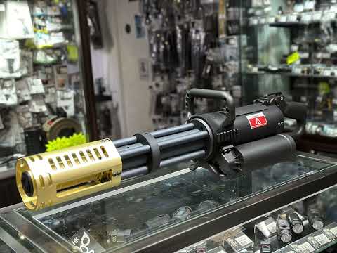 ITP Mini Vulcan 6mm BBs Ammo Expanding Flash Hider For Classic Army CA M133 Mini Vulcan ( 1200 Rounds )-Silver