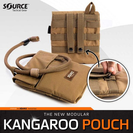 SOURCE Kangaroo Collapsible Canteen 1L with Hydration Pouch ( Coyote )
