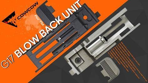 COW Aluminum Blow Back Unit for TM Model 17 ( Black / Silver )-Black
