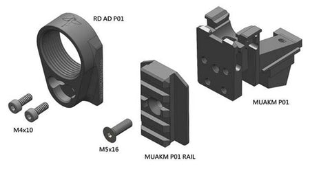 EMG Rifle Dynamic Airsoft AK to M4 Stock Adapter Assemble for Marui TM AKM GBBR Series ( by DYTAC )
