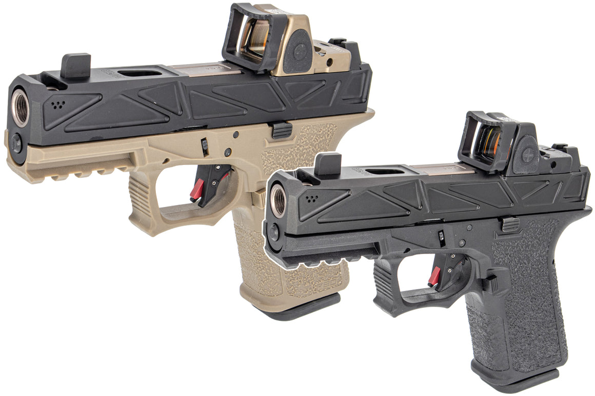 JDG Licensed P80 PF940C x WAR Afterburner RMR Slide Compact Airsoft ( Base with UMAREX / VFC Glock 19 Gen3 ) ( JKTG Custom Made )-Cobalt Gray