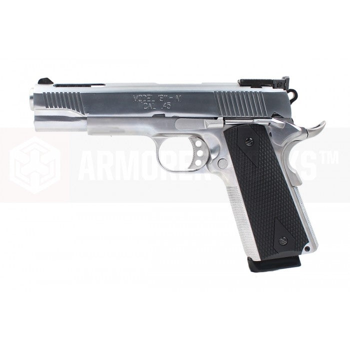 AW Custom™ NE1201 1911 V12 Style GBB Airsoft Pistol ( Silver )