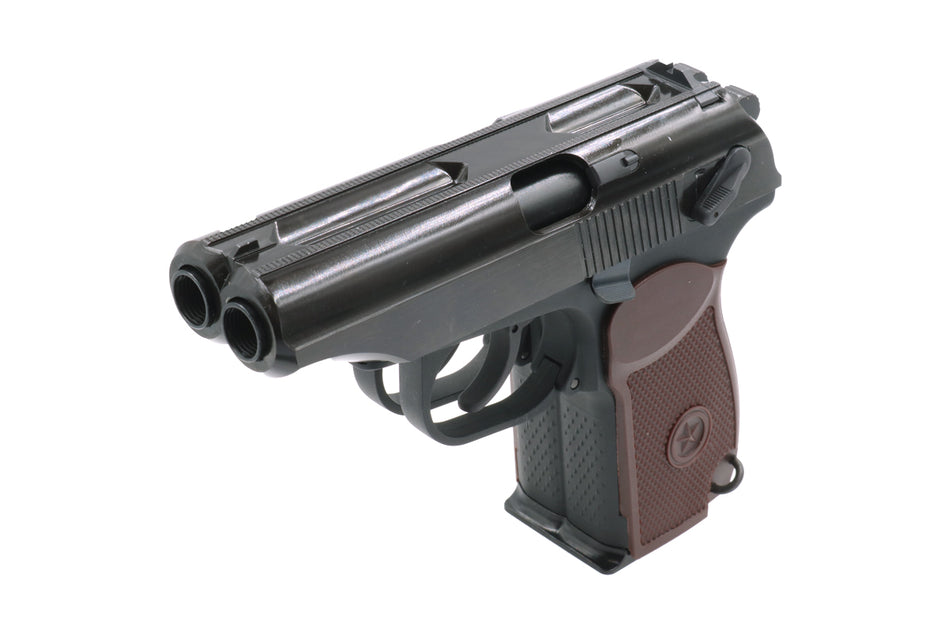 WE Makarov Double Barrel Airsoft GBB Pistol ( BK )