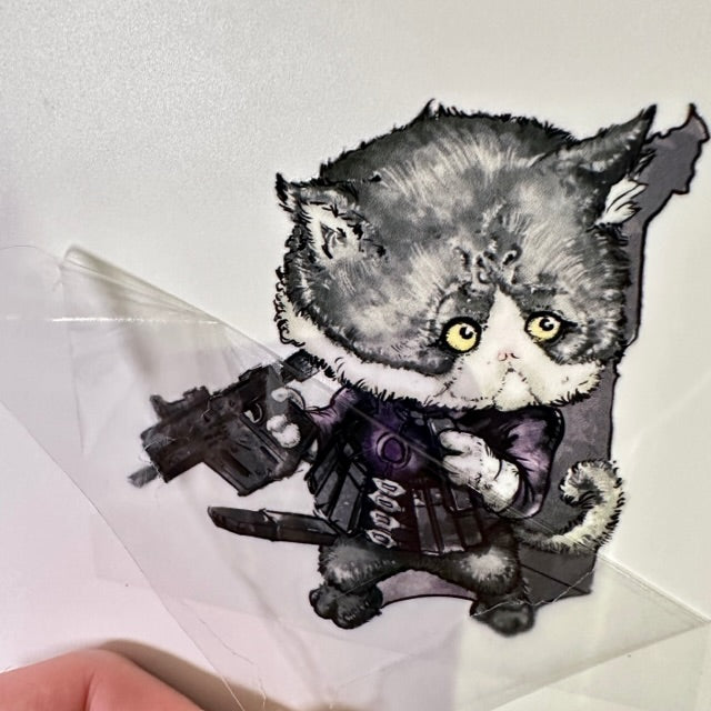 J.K.ARMY Prozi Cat Killer Style UV DTF Sticker ( 4pcs/Pack ) ( Free Shipping ) #jkarmycat #jkarmymeow #jkmeow