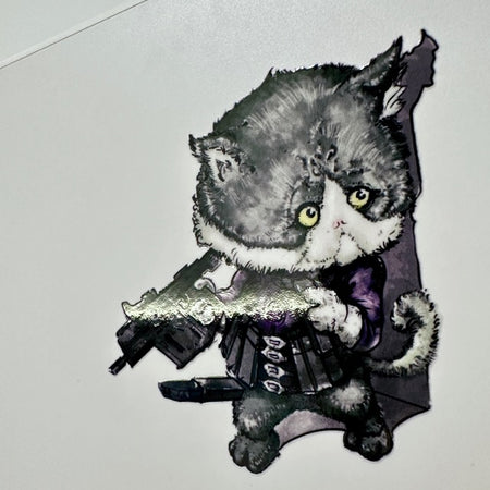 J.K.ARMY Prozi Cat Killer Style UV DTF Sticker ( 4pcs/Pack ) ( Free Shipping ) #jkarmycat #jkarmymeow #jkmeow