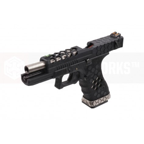 AW VX0201 Hex Cut Signature 1.8 GBB Airsoft Pistol ( BK )