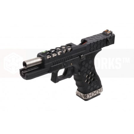 AW VX0201 Hex Cut Signature 1.8 GBB Airsoft Pistol ( BK )