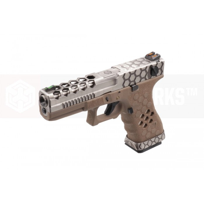 AW VX0210 Hex Cut Signature 1.8 GBB Airsoft Pistol ( SV/TAN )