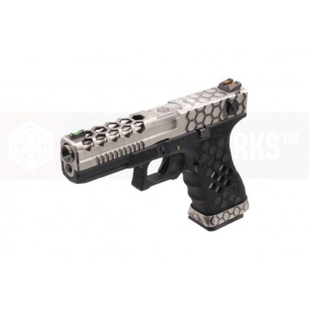 AW VX0200 Hex Cut Signature 1.8 GBB Airsoft Pistol ( SV/BK )