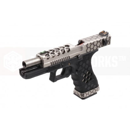 AW VX0200 Hex Cut Signature 1.8 GBB Airsoft Pistol ( SV/BK )