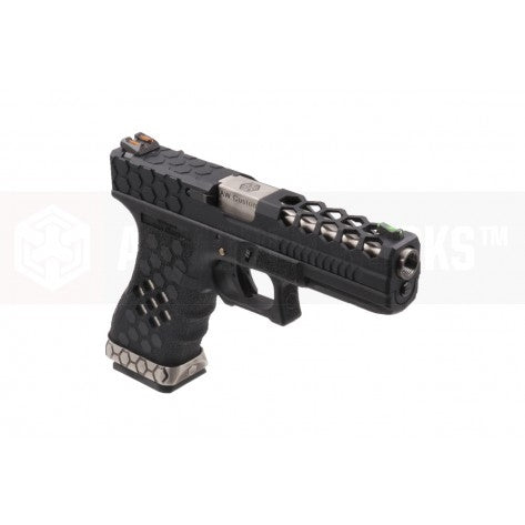 AW VX0201 Hex Cut Signature 1.8 GBB Airsoft Pistol ( BK )