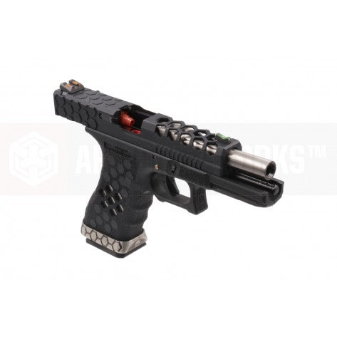 AW VX0201 Hex Cut Signature 1.8 GBB Airsoft Pistol ( BK )