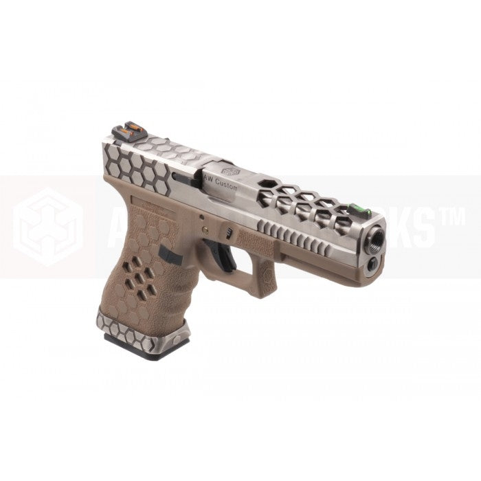 AW VX0210 Hex Cut Signature 1.8 GBB Airsoft Pistol ( SV/TAN )