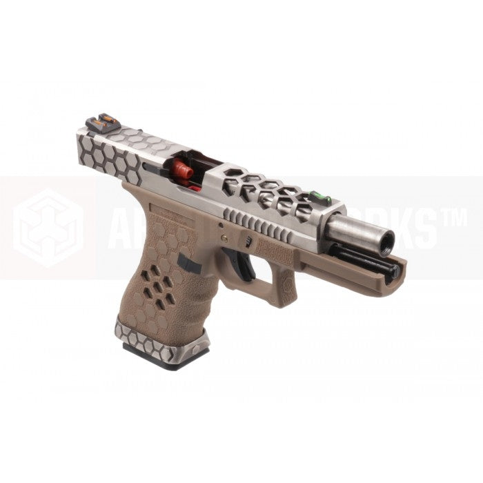 AW VX0210 Hex Cut Signature 1.8 GBB Airsoft Pistol ( SV/TAN )