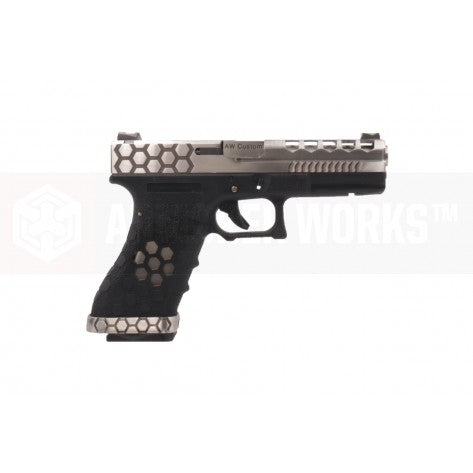 AW VX0200 Hex Cut Signature 1.8 GBB Airsoft Pistol ( SV/BK )
