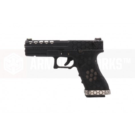 AW VX0201 Hex Cut Signature 1.8 GBB Airsoft Pistol ( BK )