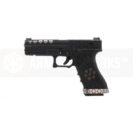 AW VX0201 Hex Cut Signature 1.8 GBB Airsoft Pistol ( BK )