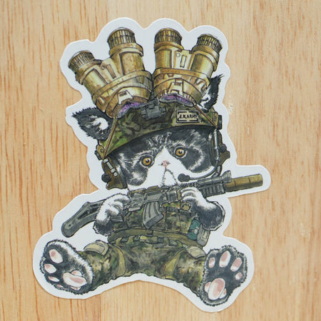 J.K.ARMY Prozi Cat Milsim Style Sticker ( 2pcs ) ( Free Shipping ) #jkarmycat #jkarmymeow #jkmeow