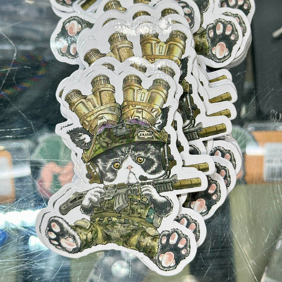 J.K.ARMY Prozi Cat Milsim Style Sticker ( 2pcs ) ( Free Shipping ) #jkarmycat #jkarmymeow #jkmeow