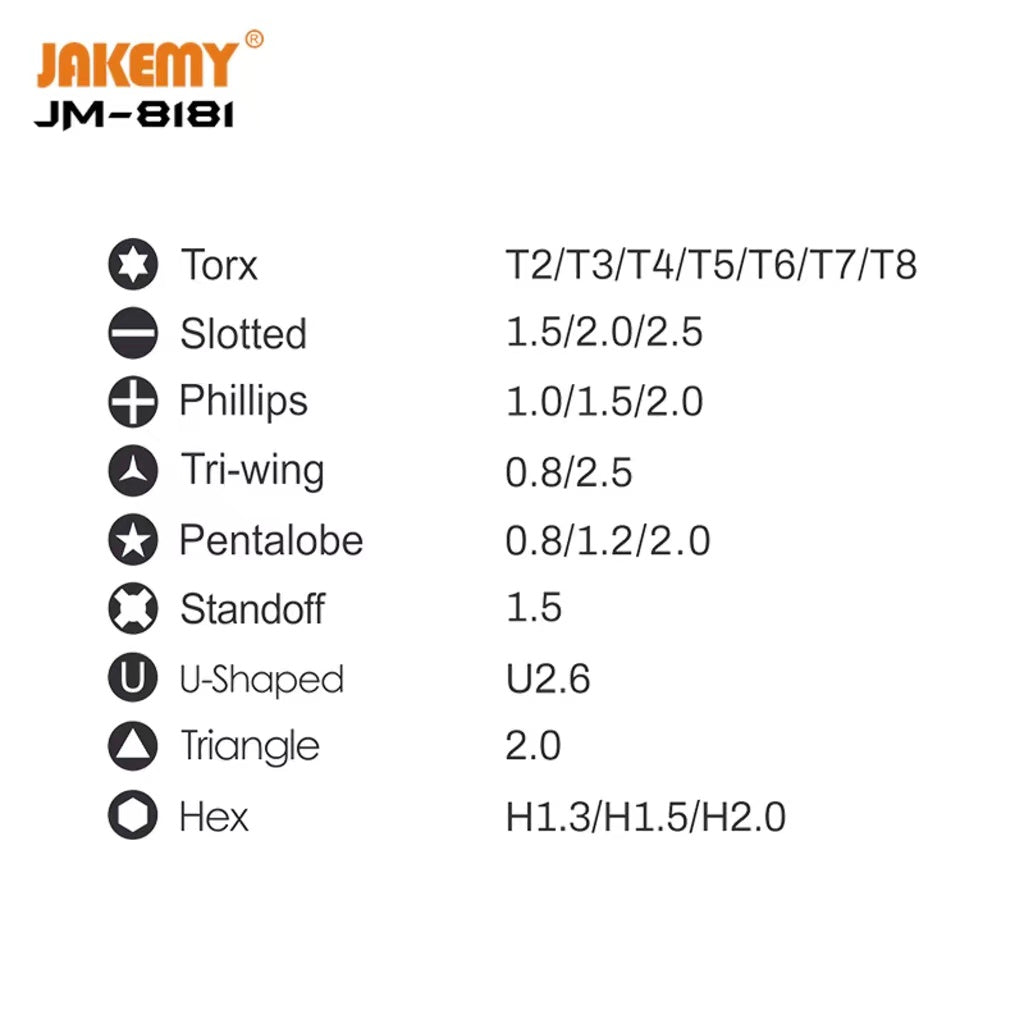 25 In 1 Mini Multi Functional Repair Tool Screwdriver Set ( JAKEMY JM-8181 )