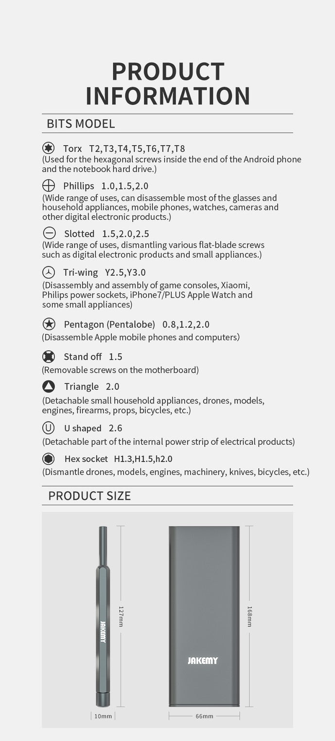 25 In 1 Mini Multi Functional Repair Tool Screwdriver Set ( JAKEMY JM-8181 )