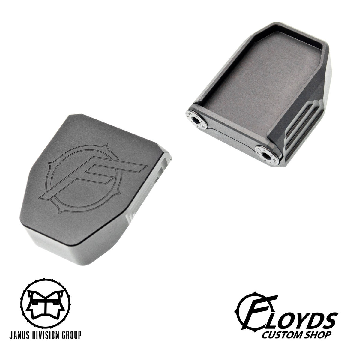 JDG Floyds Licensed Mag Base Plate for TM M&P  ( Real Type Style ) - Limited Edition-Titanium Grey