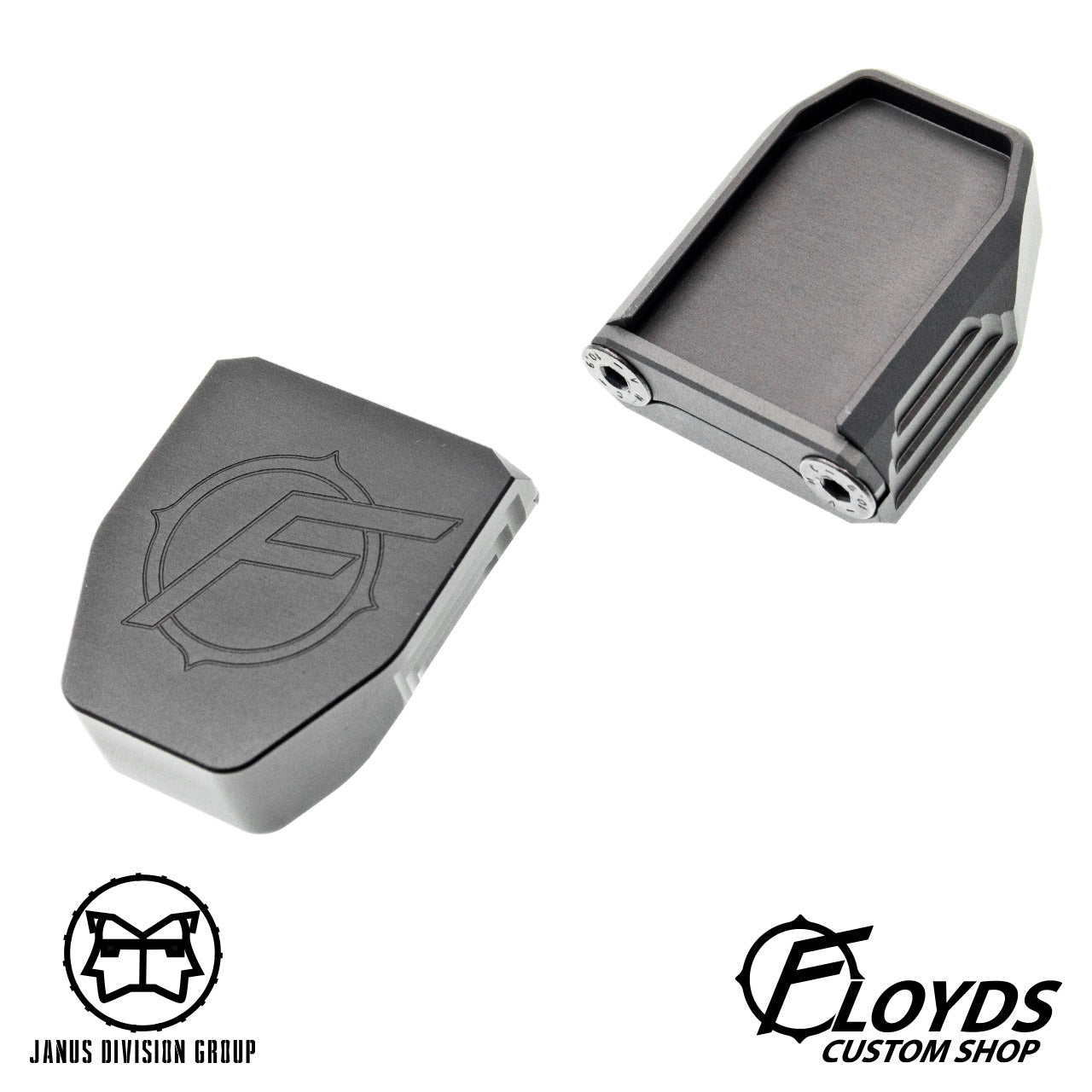 JDG Floyds Licensed Mag Base Plate for TM M&P  ( Real Type Style ) - Limited Edition-Titanium Grey
