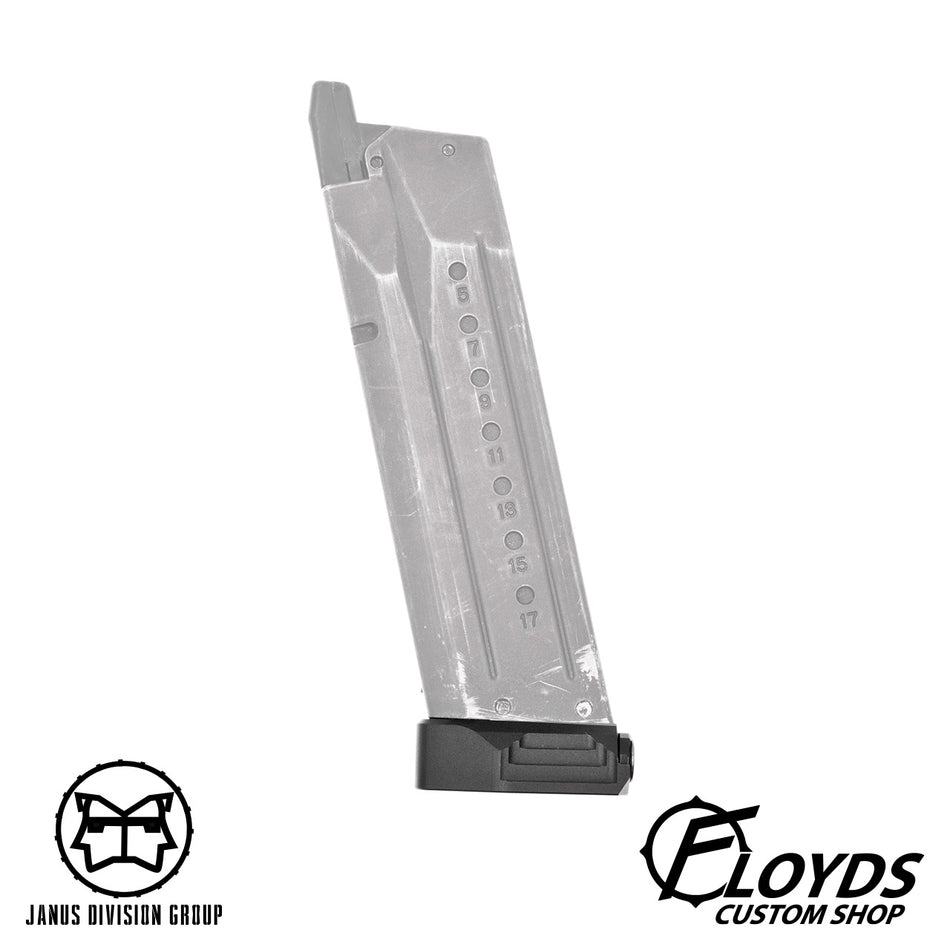 JDG Floyds Licensed Mag Base Plate for Marui TM M&P GBBP ( Hole Type Dummy Style )-Grey