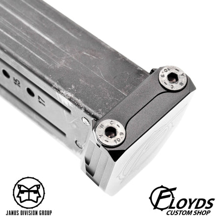 JDG Floyds Licensed Mag Base Plate for TM M&P  ( Real Type Style ) - Limited Edition-Titanium Grey