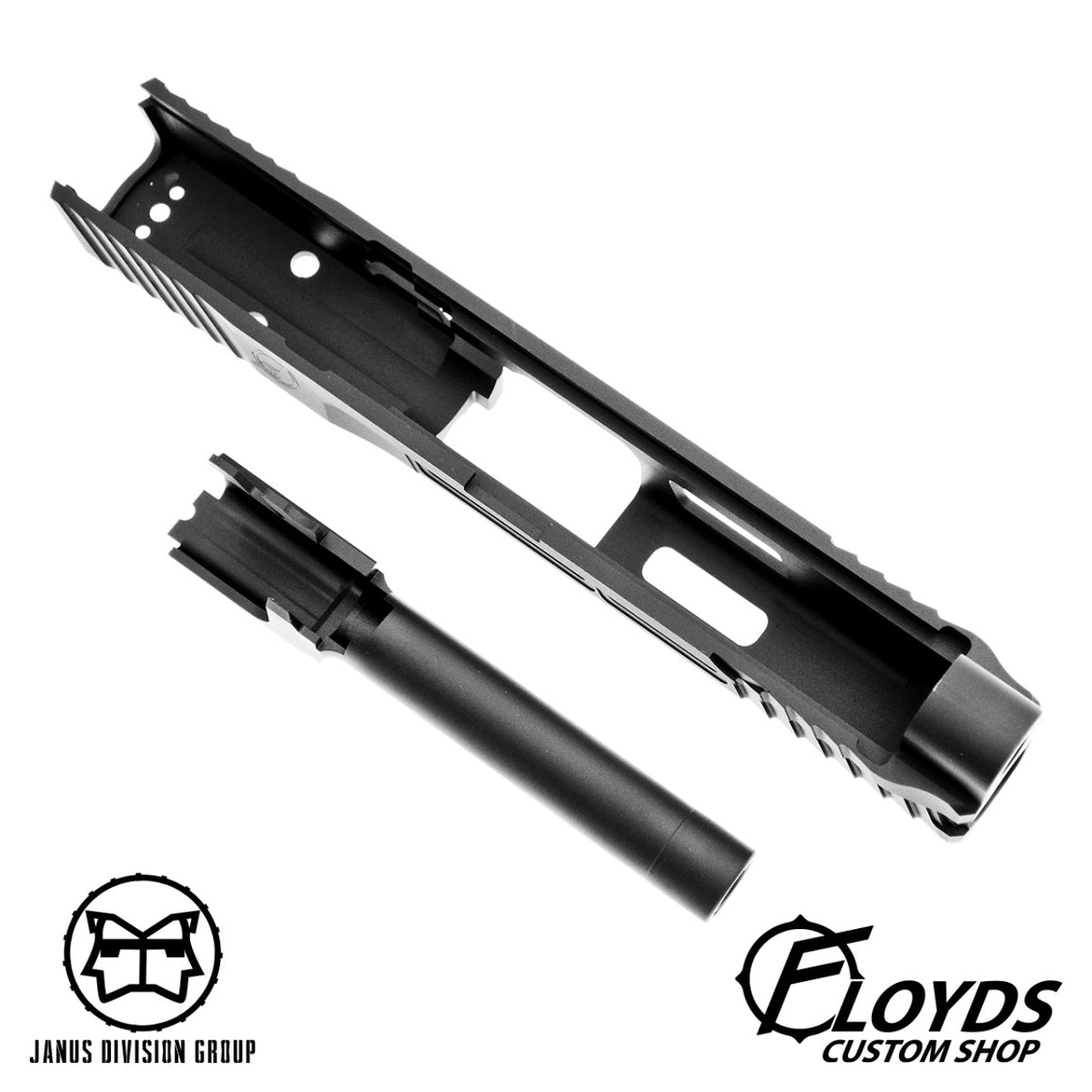 JDG Floyds Licensed The Poseidon Style M&P RMR Cut Slide Set for TM M&P9L GBBP Series ( CERAKOTE Tactical Grey )