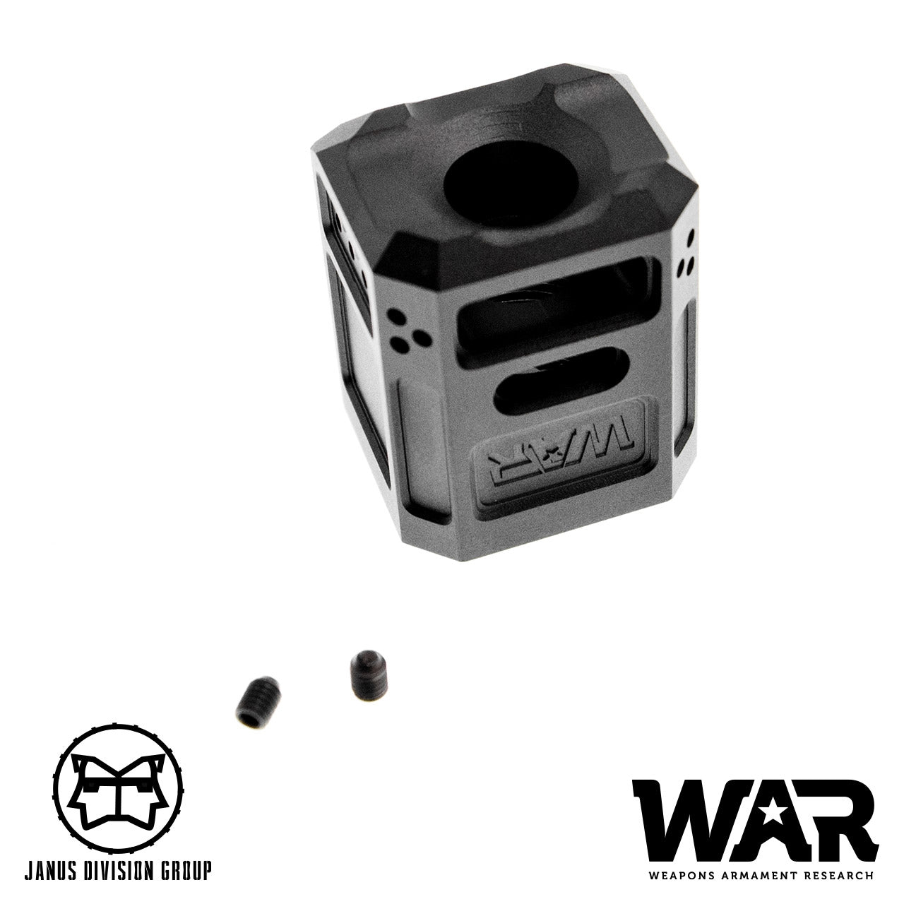 JDG WAR A10 Compensator 14mm CCW for Airsoft Glock Gen3 Model ( Licensed by WAR ) ( Black ) ( G17 GEN3 )