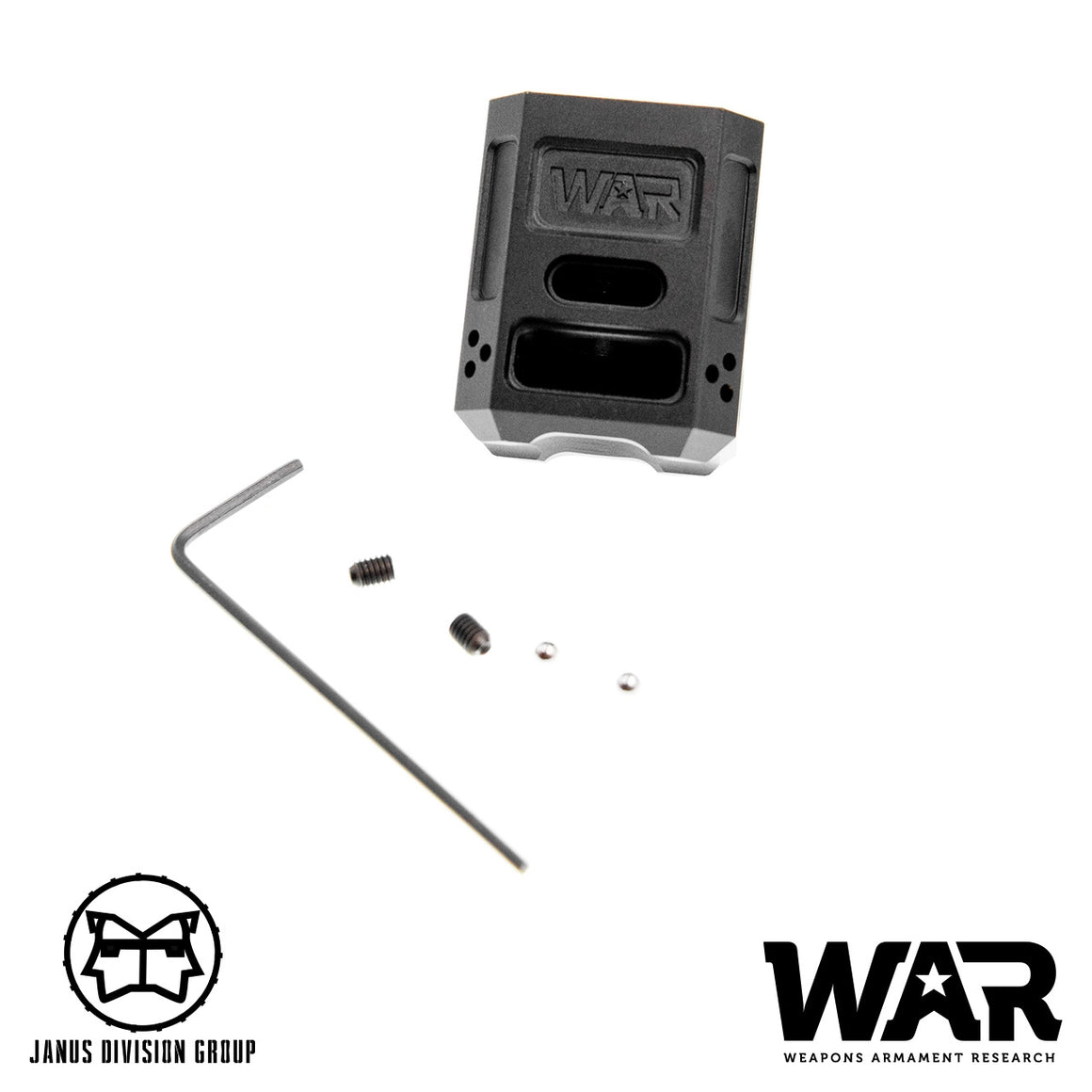 JDG WAR A10 Compensator 14mm CCW for Airsoft Glock Gen3 Model ( Licensed by WAR ) ( Black ) ( G17 GEN3 )