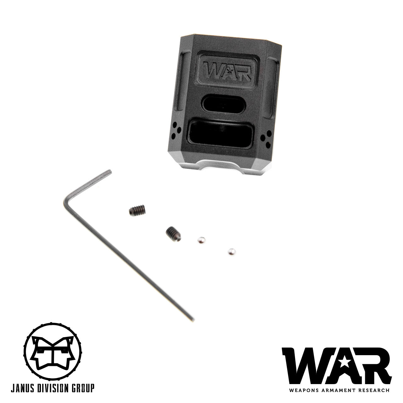 JDG WAR A10 Compensator 14mm CCW for Airsoft Glock Gen3 Model ( Licensed by WAR ) ( Black ) ( G17 GEN3 )