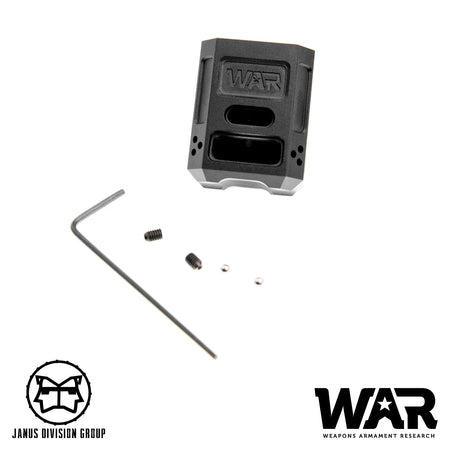 JDG WAR A10 Compensator 14mm CCW for Airsoft Glock Gen3 Model ( Licensed by WAR ) ( Black ) ( G17 GEN3 )