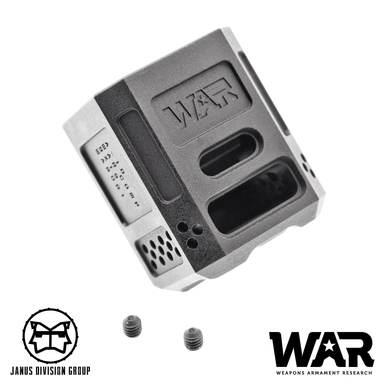 JDG WAR A10 Compensator 14mm CCW for Airsoft Glock Gen4 Model ( Licensed by WAR ) ( Black )