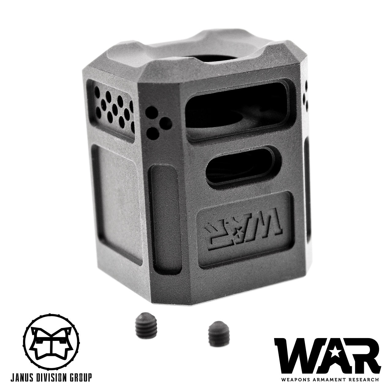 JDG WAR A10 Compensator 14mm CCW for Airsoft Glock Gen4 Model ( Licensed by WAR ) ( Black )
