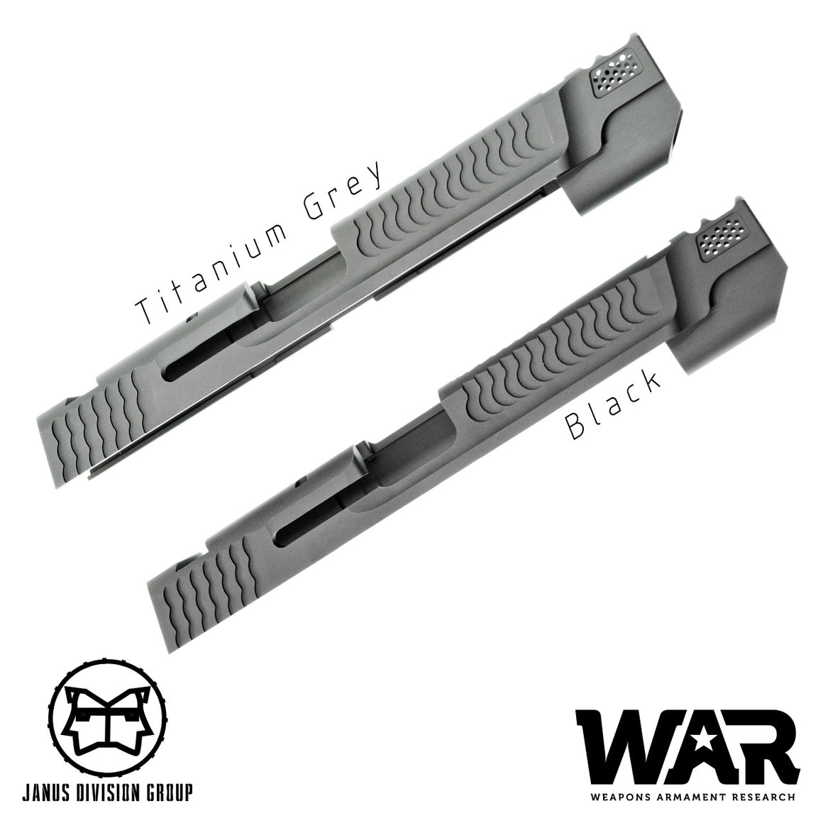 JDG WAR Afterburner M&P 1.0 Slide Set for TM M&P9 ( Licensed by WAR ) ( Black w/ Silver Barrel )