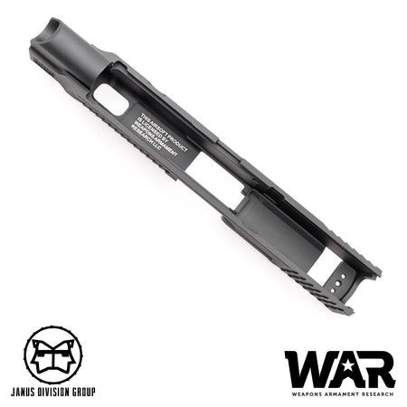 JDG WAR Afterburner M&P 1.0 Slide Set for TM M&P9 ( Licensed by WAR ) ( Titanium Grey w/ Gold Barrel )