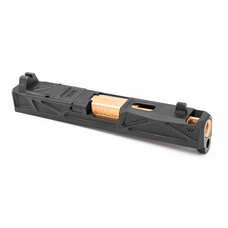 JDG WAR Afterburner RMR Slide Set for TM Model 19  ( Licensed by WAR ) ( Black Slide w/ Rose Gold Barrel )