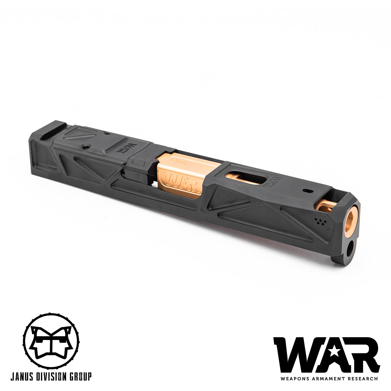 JDG WAR Afterburner RMR Slide Set for TM Model 19  ( Licensed by WAR ) ( Black Slide w/ Rose Gold Barrel )