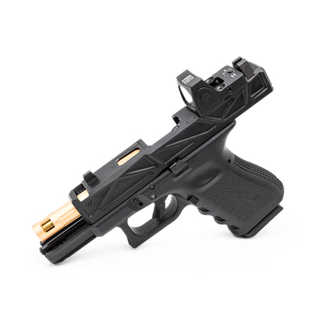 JDG WAR Afterburner RMR Slide Set for TM Model 19  ( Licensed by WAR ) ( Black Slide w/ Rose Gold Barrel )