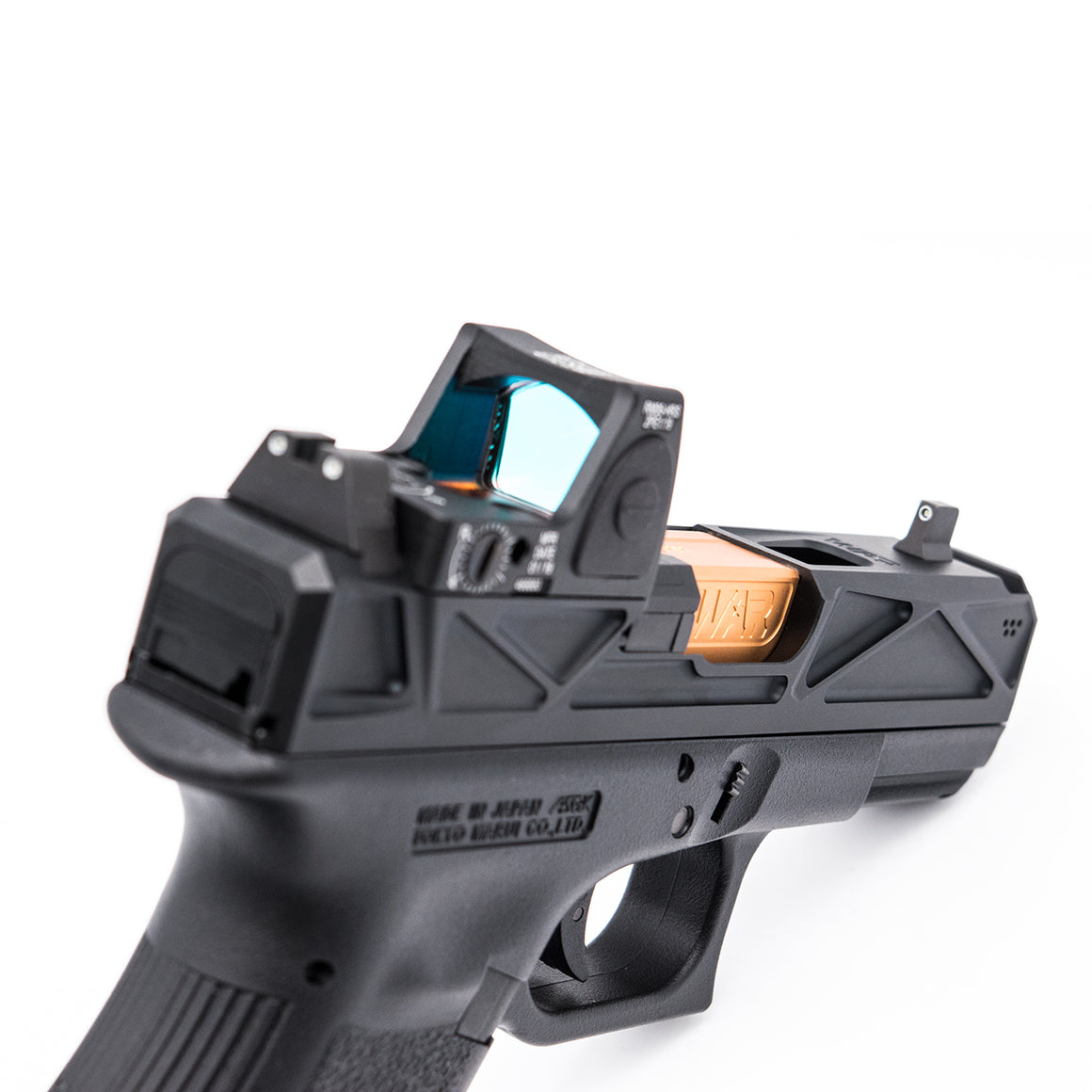 JDG WAR Afterburner RMR Slide Set for TM Model 19  ( Licensed by WAR ) ( Black Slide w/ Rose Gold Barrel )