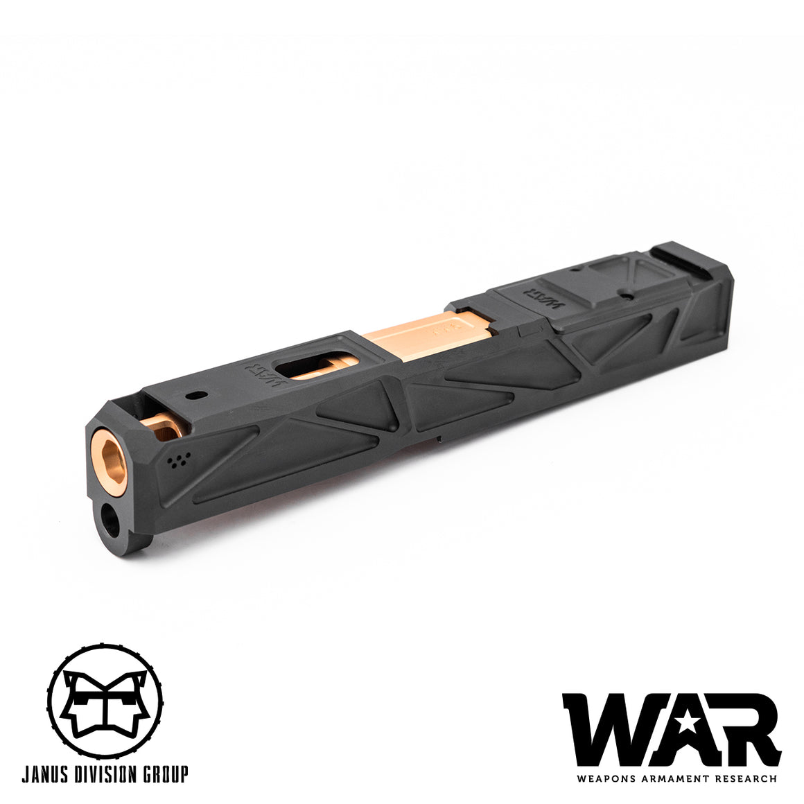 JDG WAR Afterburner RMR Slide Set for TM Model 19  ( Licensed by WAR ) ( Black Slide w/ Rose Gold Barrel )