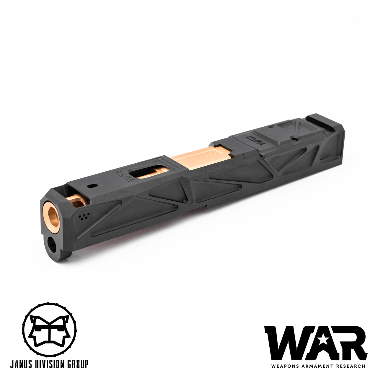 JDG WAR Afterburner RMR Slide Set for TM Model 19  ( Licensed by WAR ) ( Black Slide w/ Rose Gold Barrel )